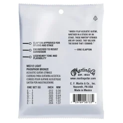 Martin Guitar MEC12 Clapton's Choice Strings 92/8 Phosphor Bronze Light
