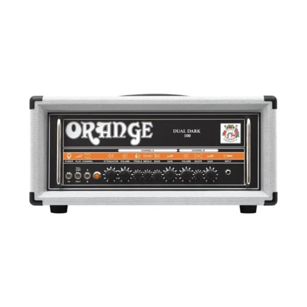 Orange Dual Dark 100 Limited Edition Amp Head - White