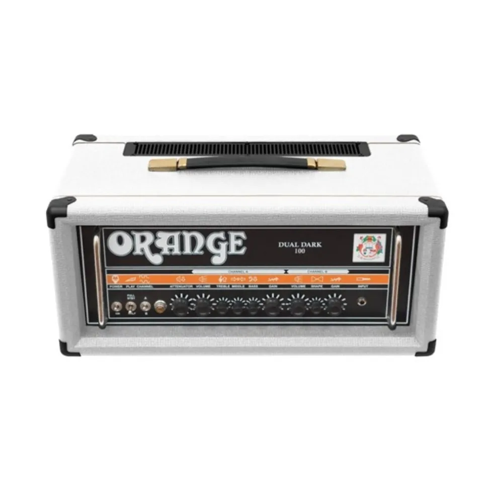 Orange Dual Dark 100 Limited Edition Amp Head - White