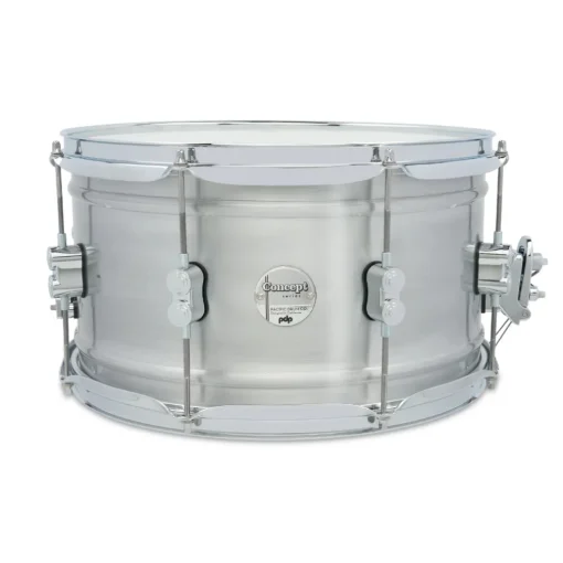 PDP Concept Aluminum 8x14-inch 1.2mm Snare Drum - Natural Satin Brushed Aluminum