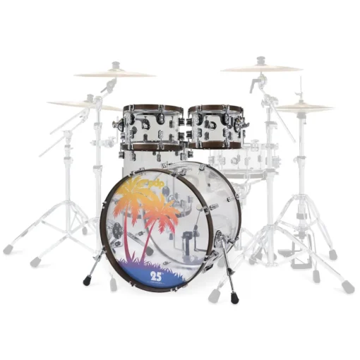 PDP 25th Anniversary Acrylic with Walnut Hoops Shell Pack - 7x10, 8x12, 16x16, 16x22