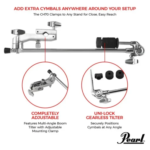 Pearl CH70 Mini Cymbal Boom Arm And Clamp