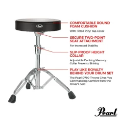 Pearl D-790 Drum Throne