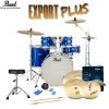Pearl Export 20" EXX Fusion Drum Kit Package with Zildjian Cymbals & Hardware - High Voltage Blue