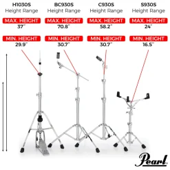 Pearl SP-930S Single Braced Hardware Pack