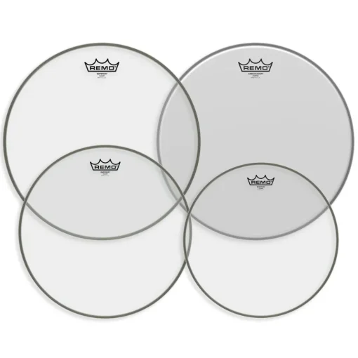 Remo Pro Pack Emperor Clear 10" 12" 14" FREE 14'' Ambassador Coated