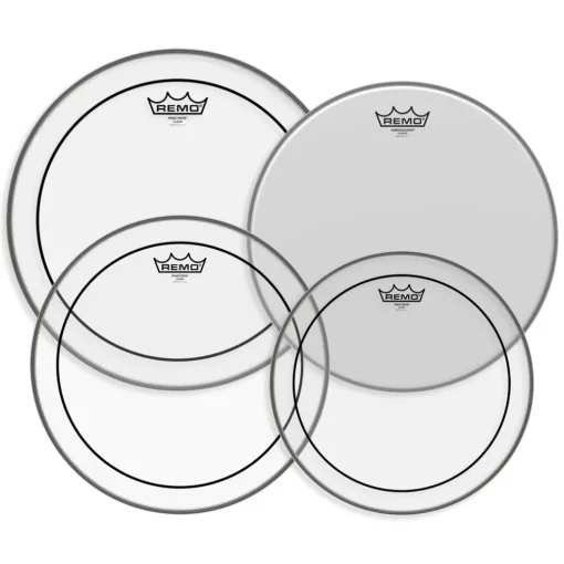 Remo Pro Pack Pinstripe Clear 12" 13" 16" FREE 14'' Ambassador Coated