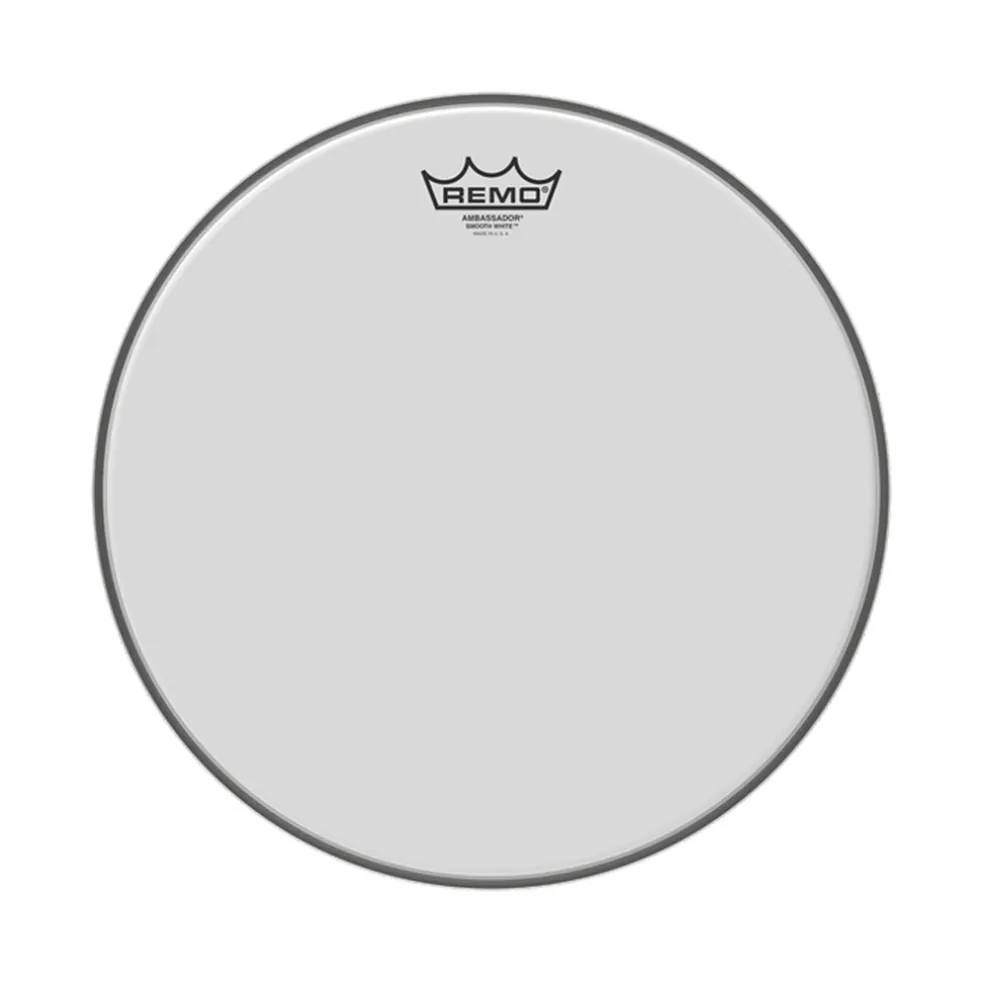 Remo 12" Ambassador Smooth White