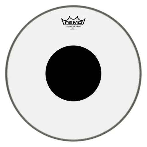 Remo 18" Controlled Sound Clear Black Dot