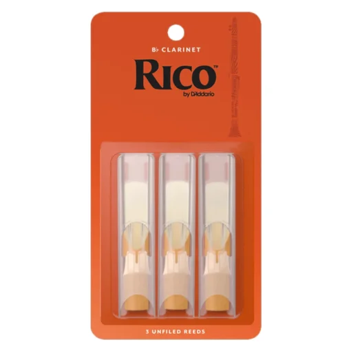 Rico by D'Addario Bb Clarinet Reeds, Strength 2.0 - 3 Pack