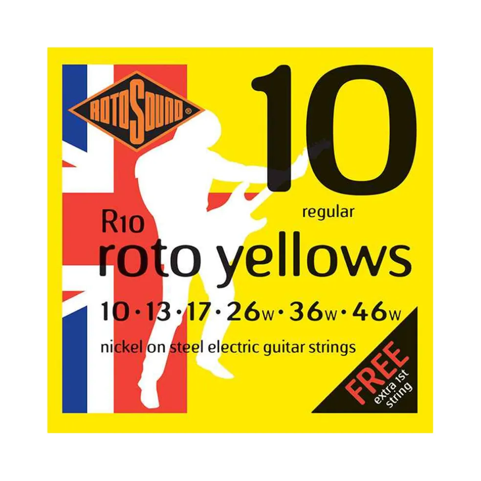 Rotosound R10 Roto Yellows Electric String Set - 10-46