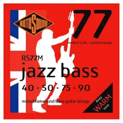 Rotosound RS77 Jazz Bass - Medium Scale Monel Flatwound