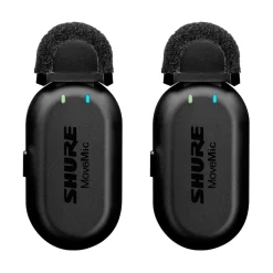 Shure Dual MoveMic Lavalier Microphone with USB-C Cables and Charging Cases