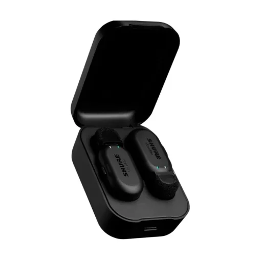 Shure Dual MoveMic Lavalier Microphones and MoveMic Receiver Kit with Charging Cases