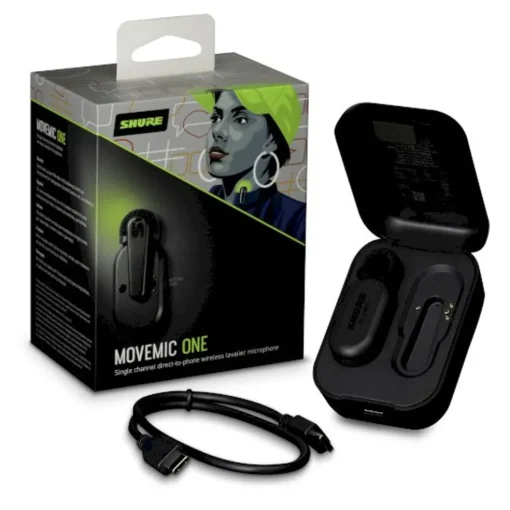 Shure MoveMic Lavalier Microphone with USB C Cable and Charging Case