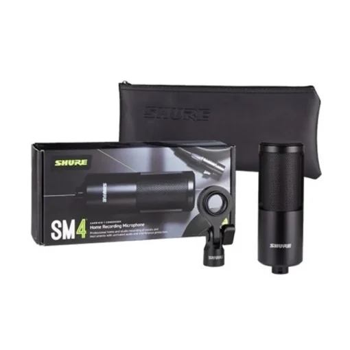 Shure SM4-K Microphone Dual Diaphragm Condenser with Hard Mount - Black