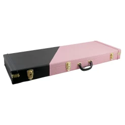 Sky 2 Tone Electric Guitar Hard Case - Black & Pink w/ Black Interior