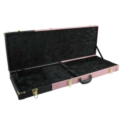 Sky 2 Tone Electric Guitar Hard Case - Black & Pink w/ Black Interior