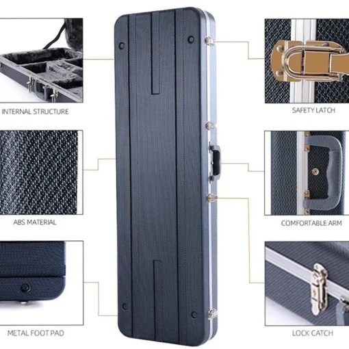 Sky ABS Electric Bass Hard Case - Grey w/ Black Interior