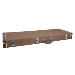 Sky Premium Electric Guitar Hard Case, Brown with Silver Plush Interior