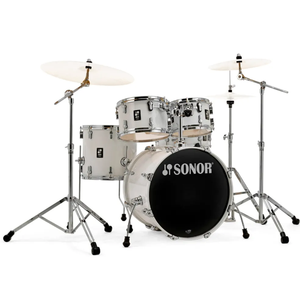 Sonor AQ1 Series Stage 5-Piece Kit with 2000 Series Hardware Set - Pure White