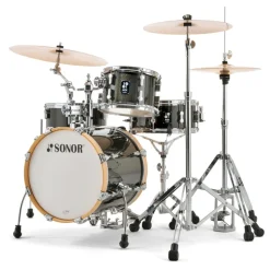 Sonor AQX Series Jungle Drum Set, Black Midnight Sparkle
