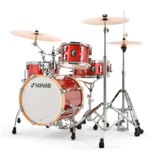 Sonor AQX Series Jungle Drum Set, Red Moon Sparkle