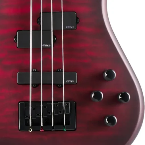 Spector Pulse 4 Bass Guitar - Black Cherry Matte
