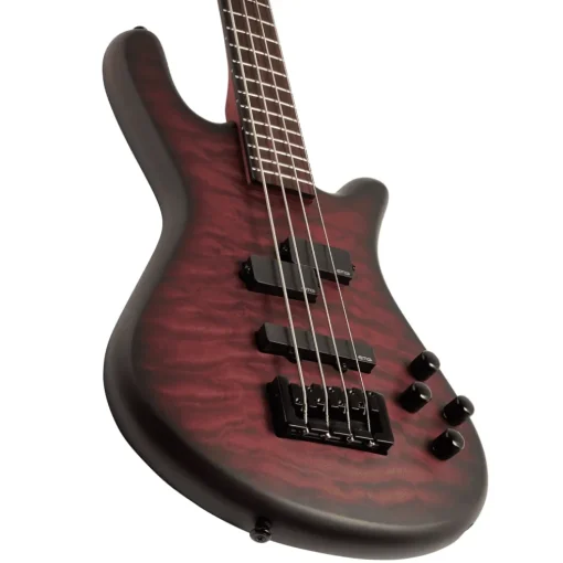 Spector Pulse 4 Bass Guitar - Black Cherry Matte