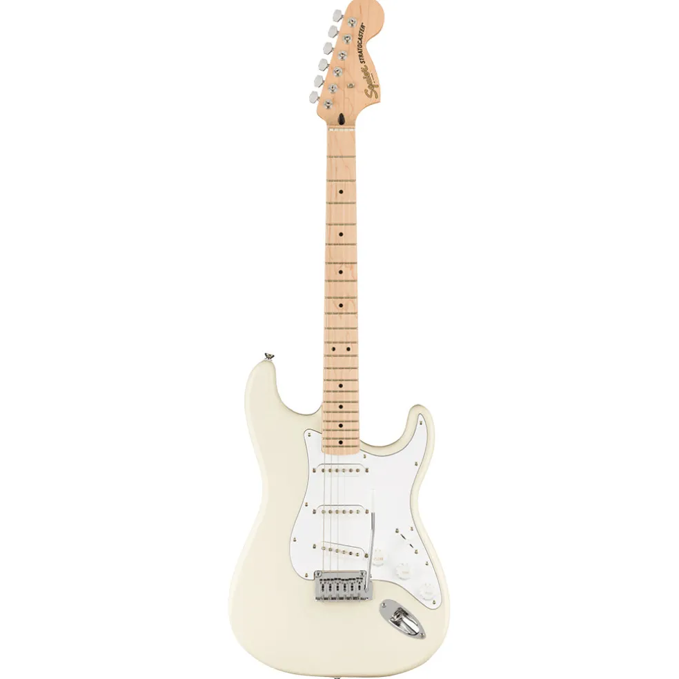 Squier - Affinity Series™ Stratocaster®, Maple Fingerboard, White Pickguard, Olympic White