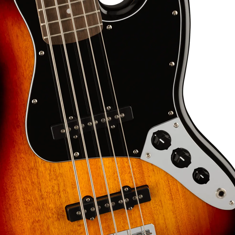 Squier - Affinity Series™ Jazz Bass® V, Laurel Fingerboard, Black Pickguard, 3-Color Sunburst