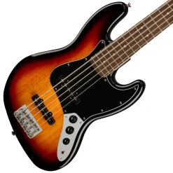 Squier - Affinity Series™ Jazz Bass® V, Laurel Fingerboard, Black Pickguard, 3-Color Sunburst
