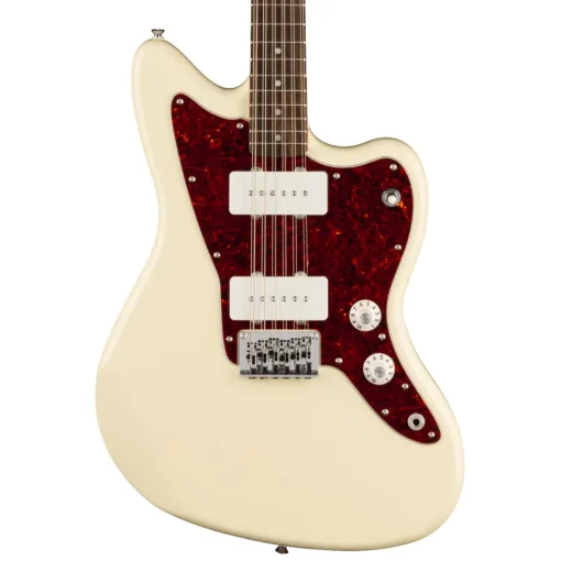 Squier Paranormal Jazzmaster XII, Laurel Fingerboard, Tortoiseshell Pickguard, Olympic White