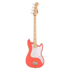Squier Sonic™ Bronco™ Bass - Maple Fingerboard - White Pickguard - Tahitian Coral