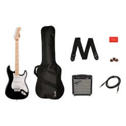 Squier Sonic Stratocaster Pack in Black