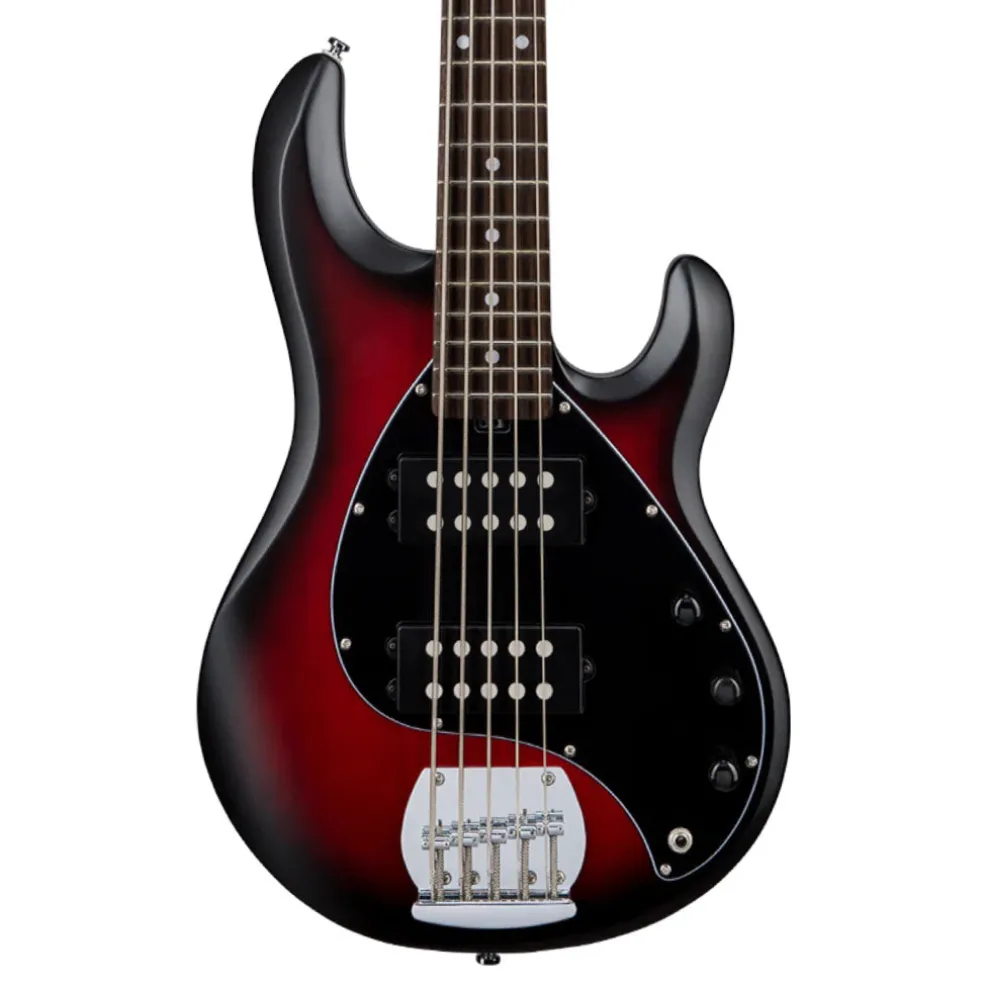 Sterling Ray 5 HH - Ruby Red Burst - Rosewood Fretboard
