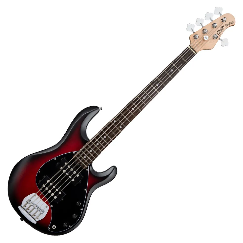 Sterling Ray 5 HH - Ruby Red Burst - Rosewood Fretboard