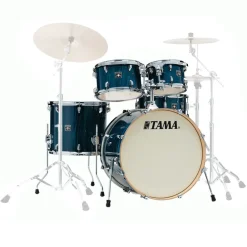 Tama CL52KRSP Superstar Classic 5-Piece Shell Pack with 22" Bass Drum - Gloss Sapphire Lacebark Pine
