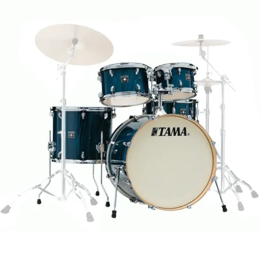 Tama CL52KRSP Superstar Classic 5-Piece Shell Pack with 22" Bass Drum - Gloss Sapphire Lacebark Pine