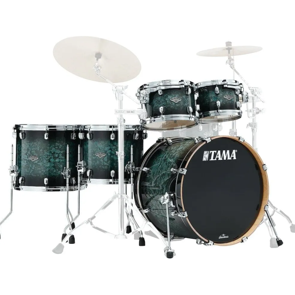 Tama MBS52RZS Starclassic Performer 5-Piece Shell Pack with 22" Bass Drum - Molten Steel Blue Burst