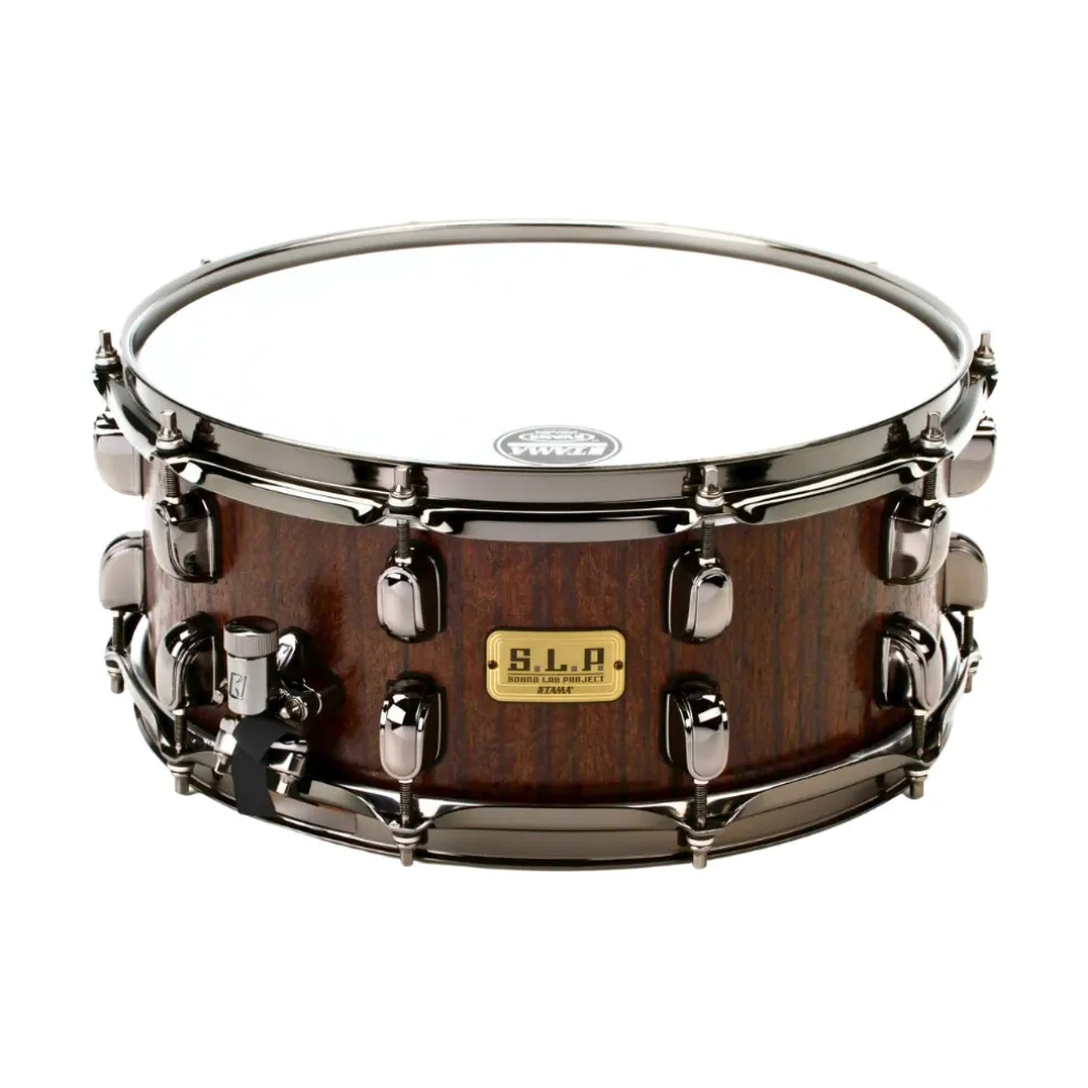 Tama S.L.P. G-Bubinga Snare Drum - 6" x 14" - Satin Mocha Tigerwood