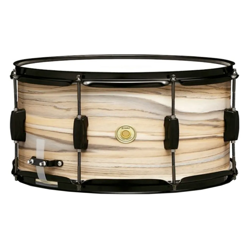 Tama WP148BK Woodworks 14"x8" Snare Drum - Natural Zebrawood Wrap
