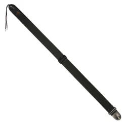 UXL 50mm Black Cotton Guitar Strap with Leather Tabs