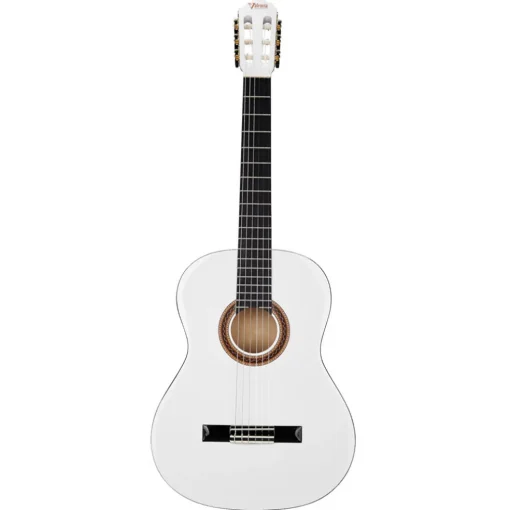 Valencia 100 Series 4/4 Classical Guitar - White