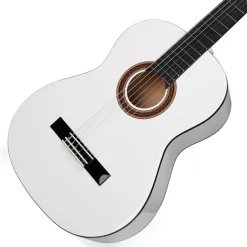 Valencia 100 Series 4/4 Classical Guitar - White