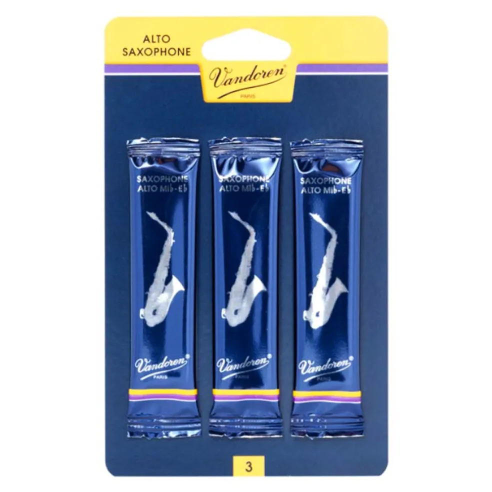 Vandoren Traditional Alto Sax Reeds - Size 2 - 3 pack