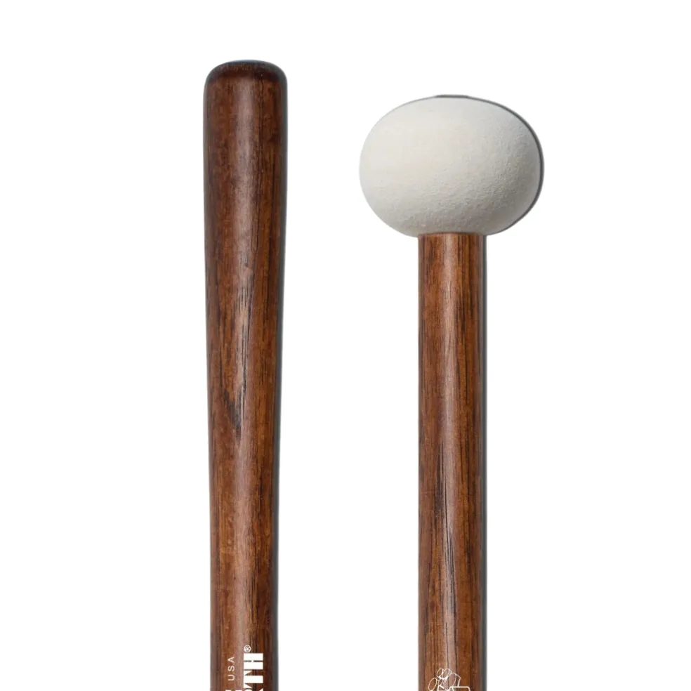 Vic Firth Corpsmaster Bass Drum Mallets - Medium Head - Hard