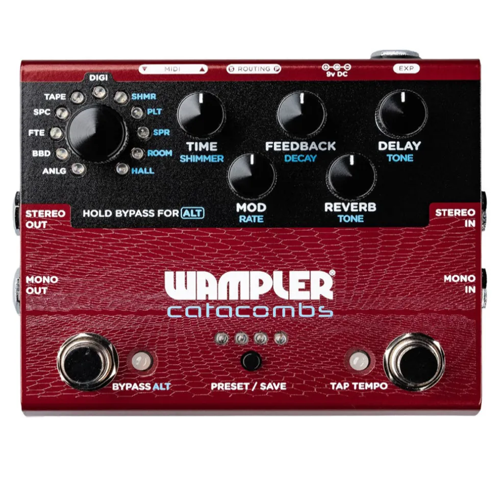 Wampler Catacombs Reverb and Delay Pedal