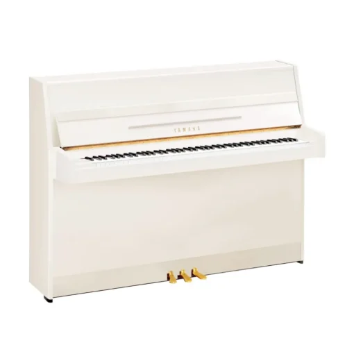 Yamaha JU109SC3PWH 109cm Upright Piano with SC3 silent system in Polished White