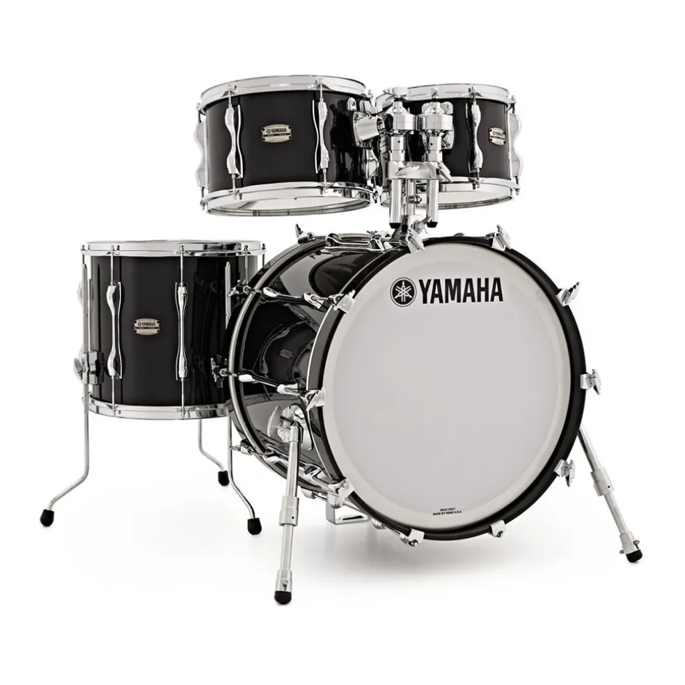 Yamaha Recording Custom 4-Piece Euro Shell Pack - Solid Black